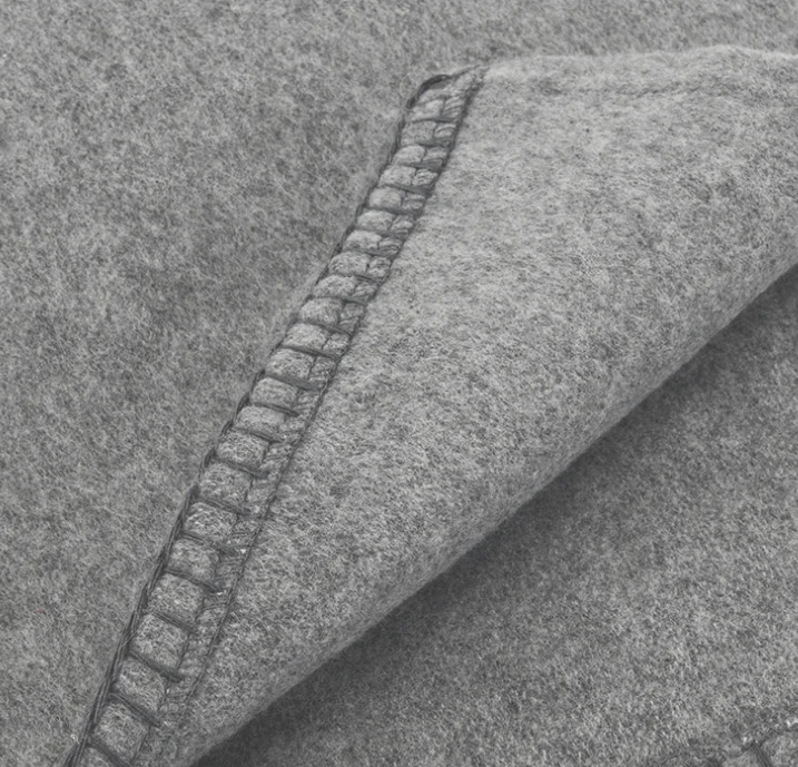 Custom pure wool, wool blend simple plain nap blanket outdoor military blanket camping blanket