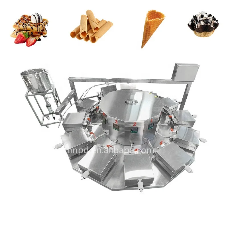 Automatic Vietnamese Home Use Restaurant Wafer Egg Roll Dutch Stroopwafel Machine Ice Cream Cone Manufacture Line