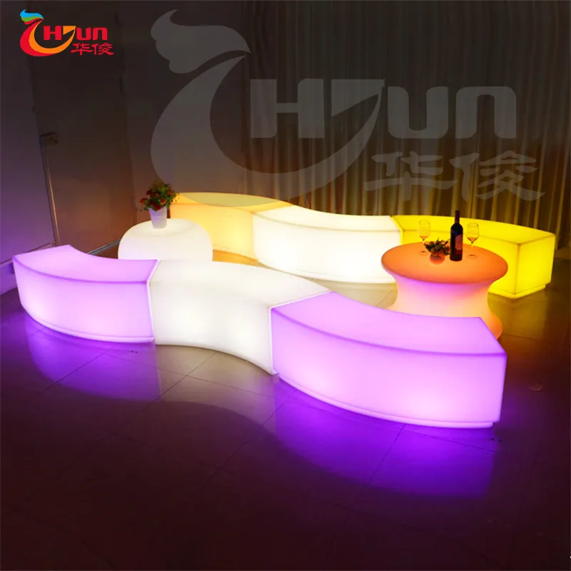 2021 China factory hot selling banquet bench furniture/ lit up led stool outdoor furniture for Sale