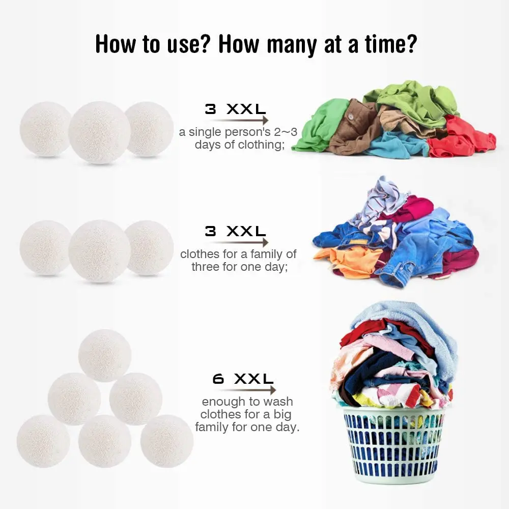 Naturally Organic Sheep felt tumble eco laundry wool felt balls Natural and Unscented