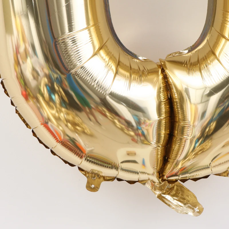 White Gold Birthday Party Decorations Happy Birthday Foil Number Shape Balloons 40 Inch
