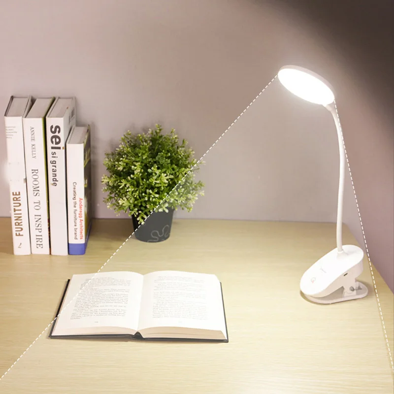 Desk Lamp Usb Led Bed Reading Book USB Charging Clip Lights Lighting Modern Fixtures Night Light