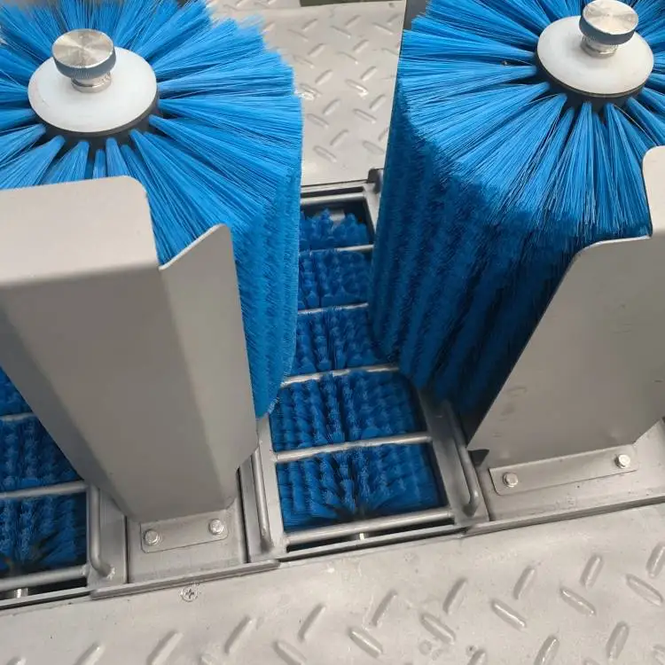 Boot And Shoe Cleaning Machine With Bristles Hygiene Station Auto Shoe Sole Cleaning Machine