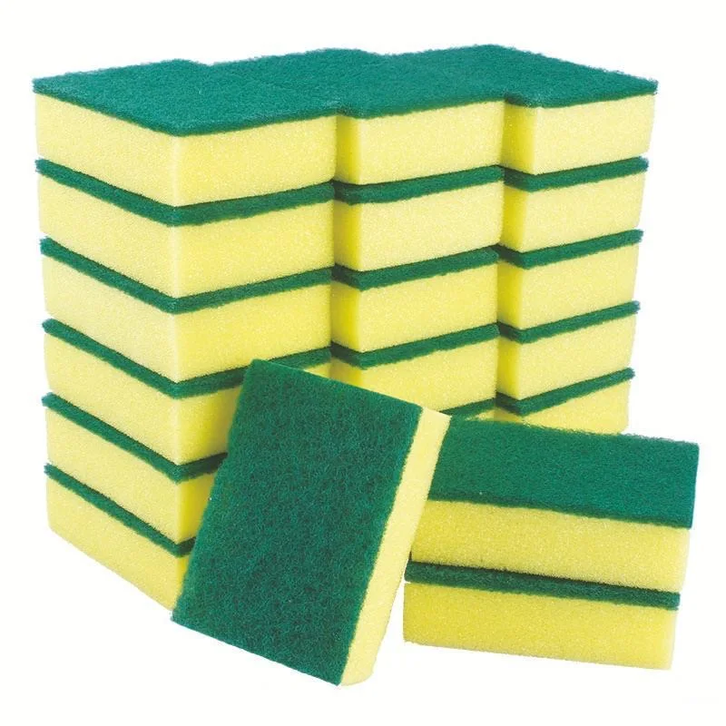 Dish Pan Pot Washing Scrub Sponge Kitchen Thick Scrubber Pad Cleaning Scouring Sponge Pads Scourer Sponges