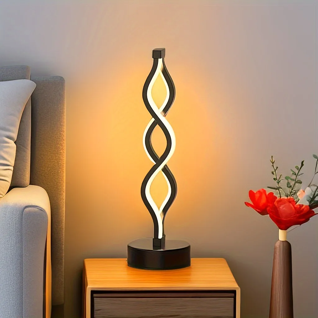 Bedroom Bedside Lamp Seaweed Table Lamp Wavy Night Light Luxury Creative Living Room