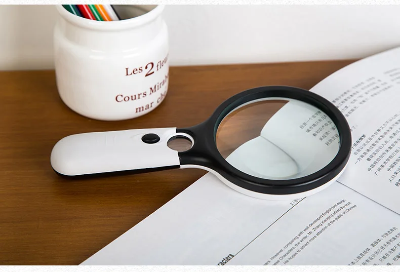 Snbo Handheld Magnifier Reading 30X Lens 12LED Light Magnifying Glass