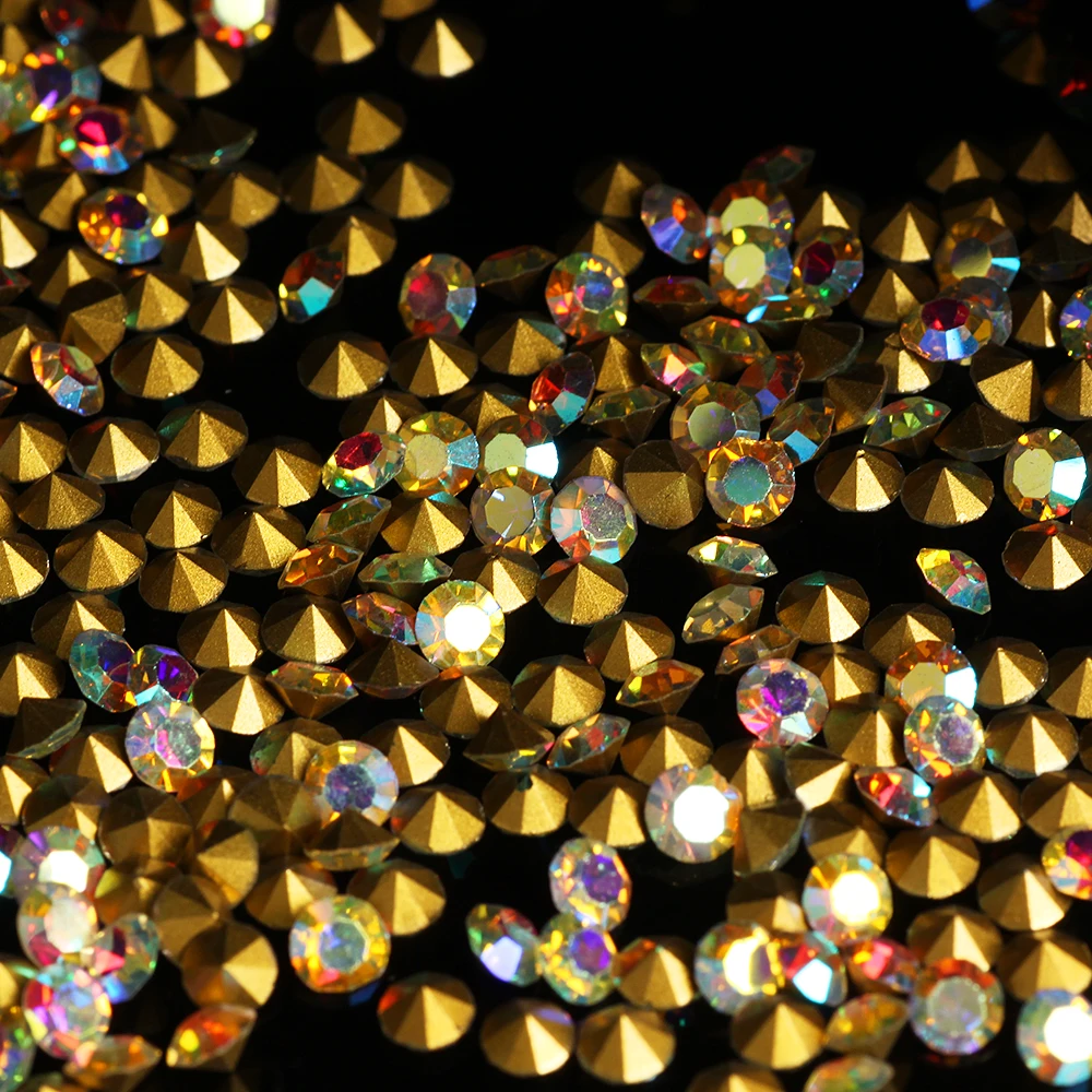 Rhinestones Decoration DIY Accessories Malachite Green Rhinestones Solid Color Glass Glitter Crystal Trim Rhinestones