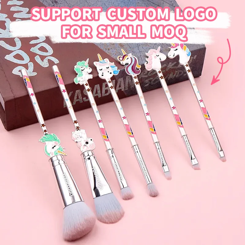 2024 New Japan Custom Logo Cute Pony metal Beauty Cosmetic Makeup Brush Set Synthetic Professional Best Quality OEM Makeup Tools