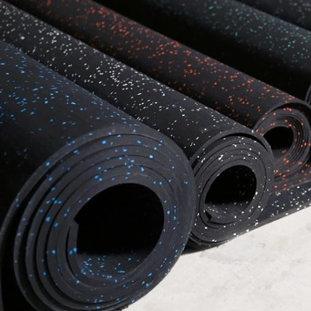 
3mm thick Indoor Gym EPDM Fire-resistant Easy cleaning cheap rubber flooring rolls 