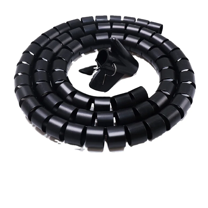 China Manufacture Polyethylene Spiral Protector Spiral Wrap Custom Multicolored Cable Cord Sleeve