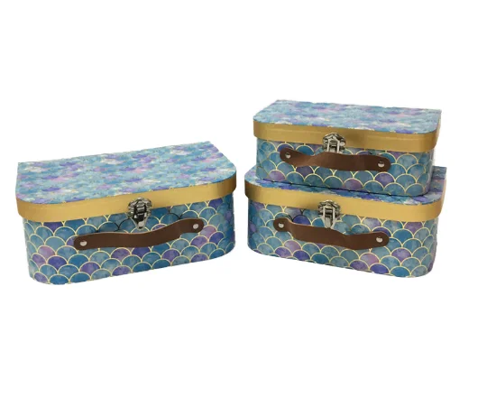 cardboard suitcase box set 3