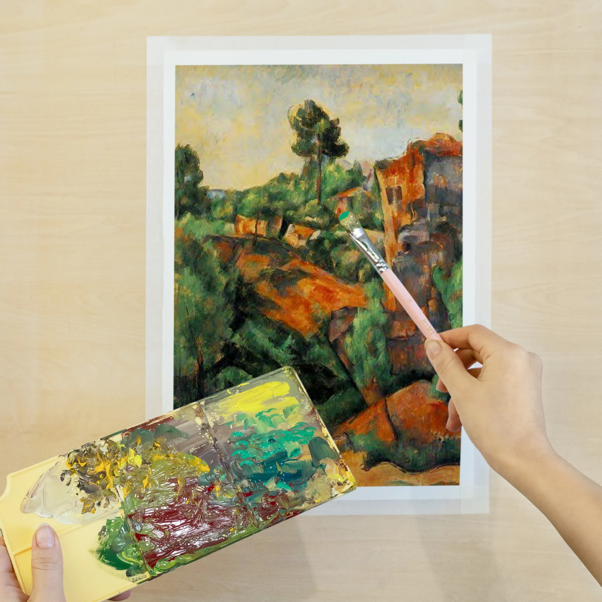 Himi Miya Little Bird 3pcs Paint Brushes Wood Handle Watercolor