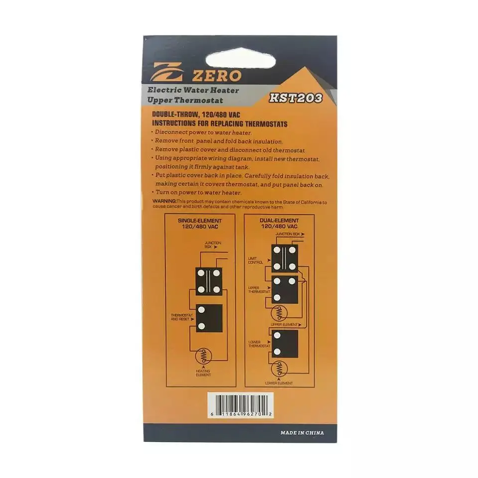 KST203 Thermodisc TOD Electric Water Heater Upper Element Thermostat 65T 4490 L170F,Rheem UV11698 UV11thermostatic radiator head