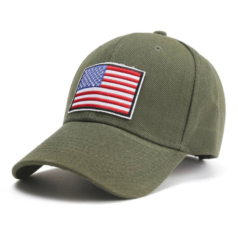 Wholesale Cheap USA Flag Cap Washed Cotton Quality USA Flag Patch Baseball Cap Election Vintage Baseball Cap
