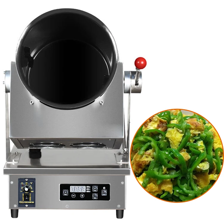Commercial Intelligent Electric Automatic Egg Fried Rice Cooking Auto Drum Rotating Gas Electric Fried Rice Robot Wok Machine