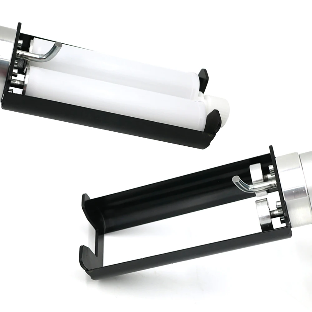 400ml 1:1 Aluminum Pneumatic Dispenser Metal Heavy Duty Air Dual Epoxy Gun Pneumatic Two Component Caulking Gun