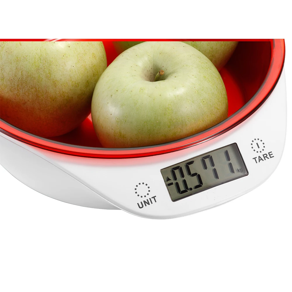 5kg Kitchen Tools ABS Plastic Bowl Digital Electronic Weighing Kitchen Food Scale