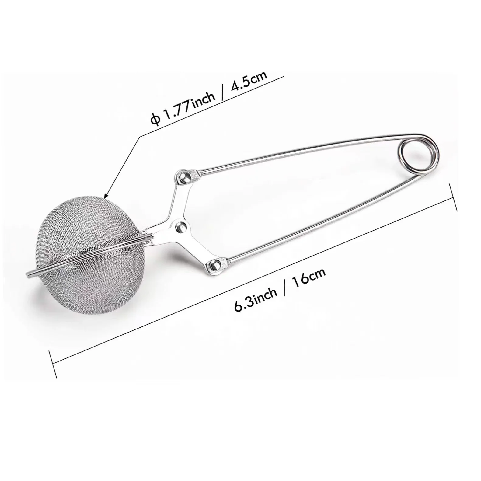 Best Selling Kitchen Accessories Stainless Steel Snap Ball Tea Strainer Brewing Tea Leaves Herb Fine Mesh Tea Infuser