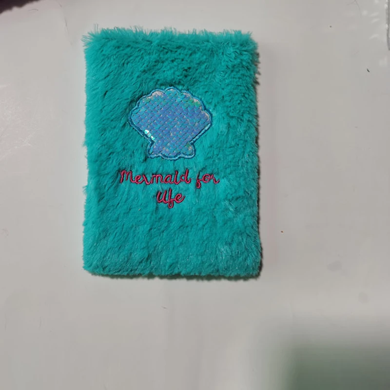 Wholesale Fluffy Plush Notebook A5 A6 Cartoon Stationery Kids Gifts Journal Dairy Book Plush Notebook