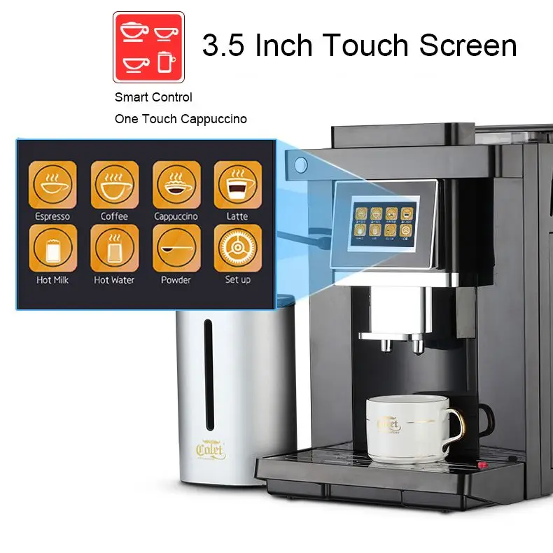 Double Boilers One Touch Cappuccino Automatic Espresso Coffee Maker Machine