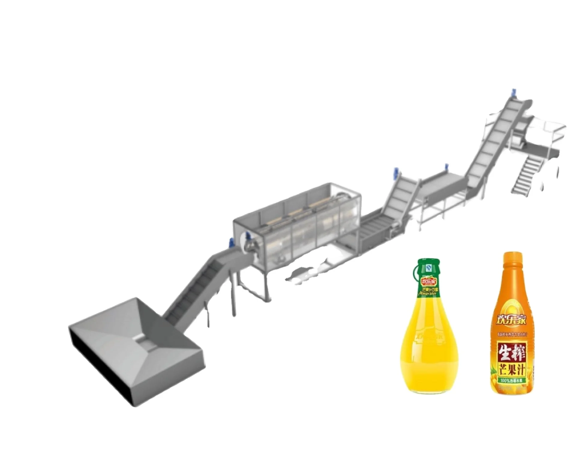 500ml PET plastic bottle package strawberry juice making filling producing plant