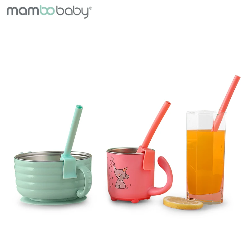 Custom Factory Outlet  Collapsible Portable Eco Friendly New Set Reusable Silicone Straw Detachable Silicone Drinking Straw