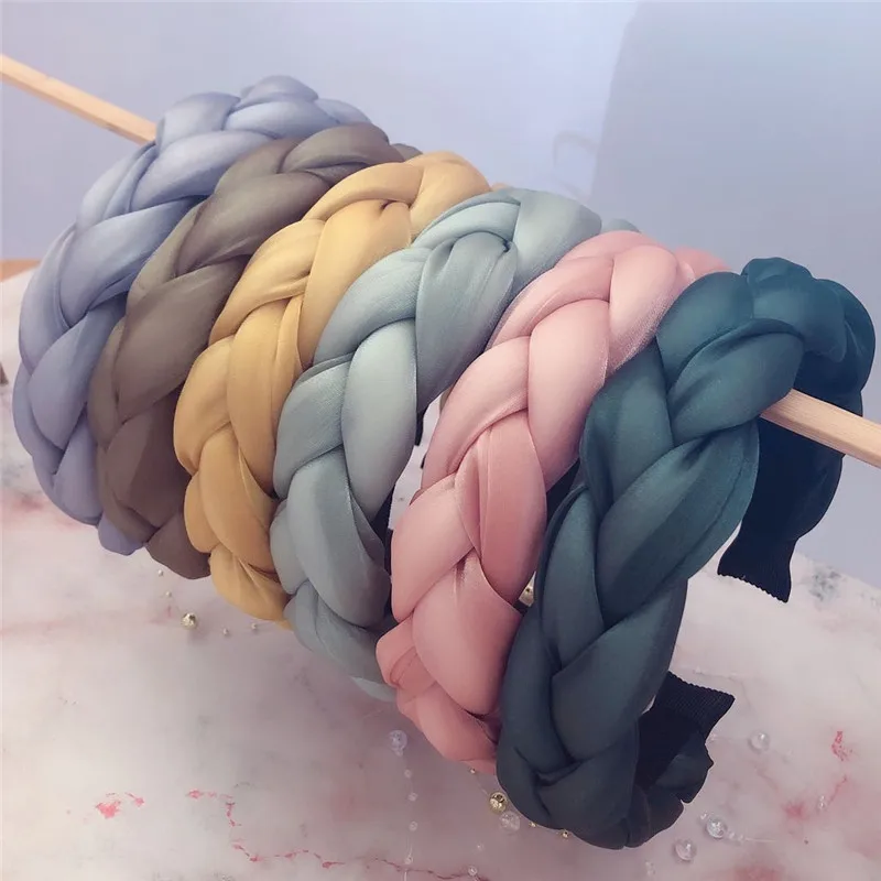 Hot selling luxury hair accessories new arrive braid sponge hair hoop headbands for women
