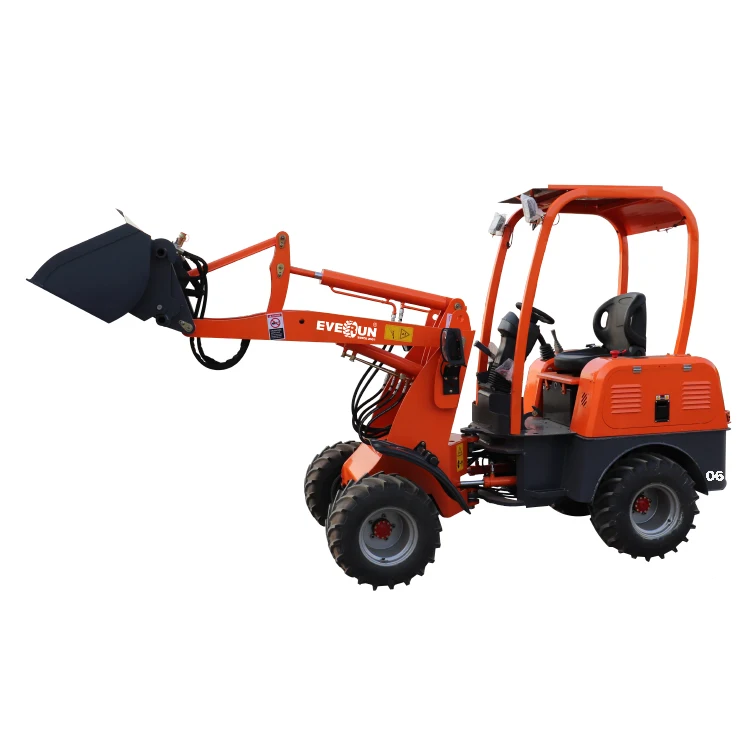  EVERUN Китай мир новый EREL06 0.6Ton фермерские машины Снегоочиститель Передний Электрический ковш маленький мини колесный