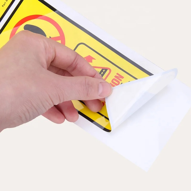 
Customized Waterproof Cheap Printed Warning Safety Signs Label Stickers 