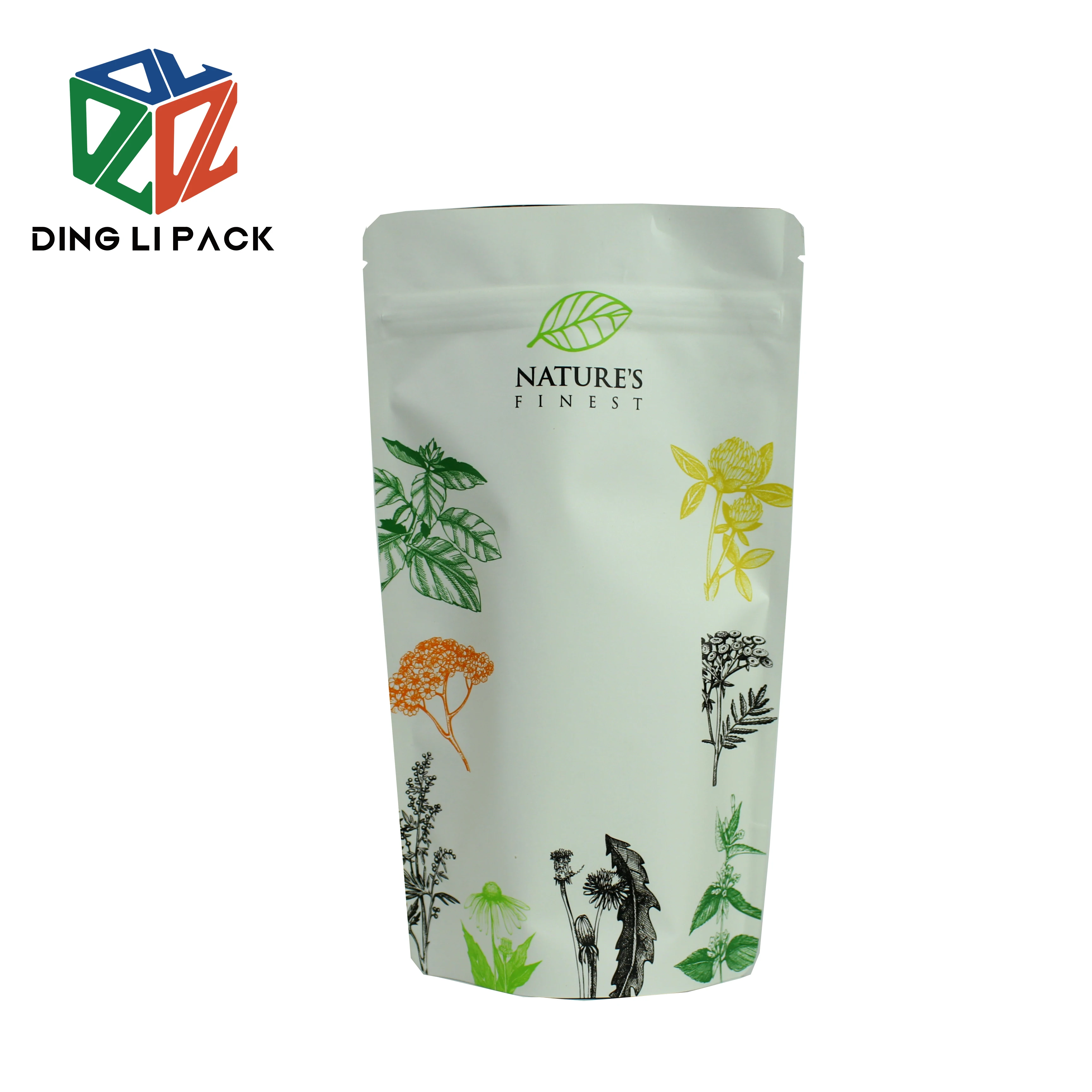 Custom printed matte stand up pouch Aluminum Foil Laminated for natures plan Seeds