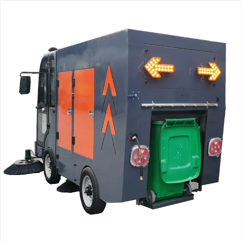 Large Electric Road Sweeper Street street-sweeping