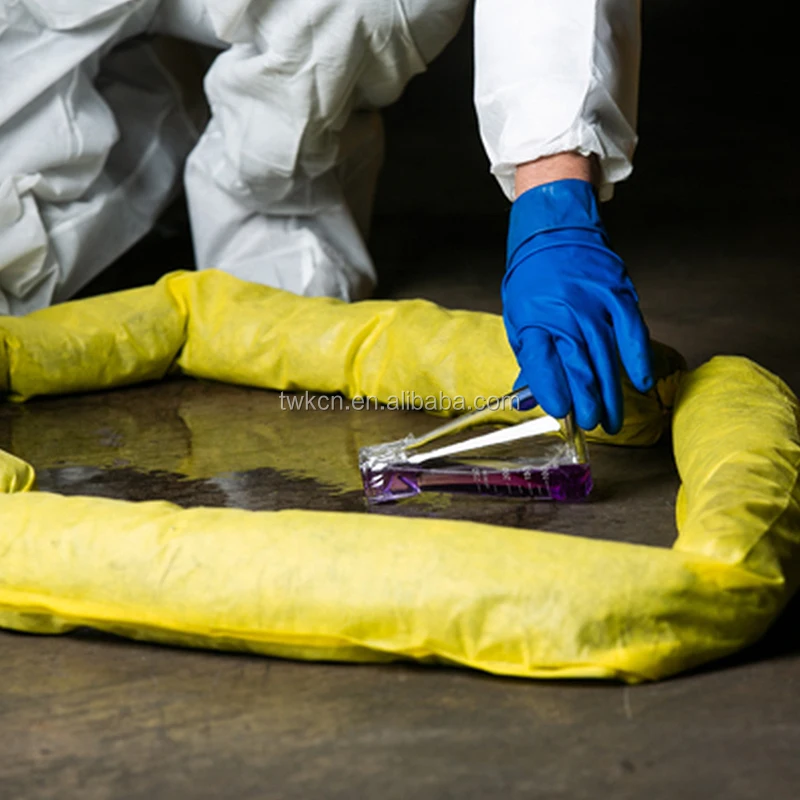 Universal Absorbent Spill Control 7.6Cm*2.4M 7.6Cm X 120Cm Chemical  Clean Up No Leak Cbd Cartridge Sock