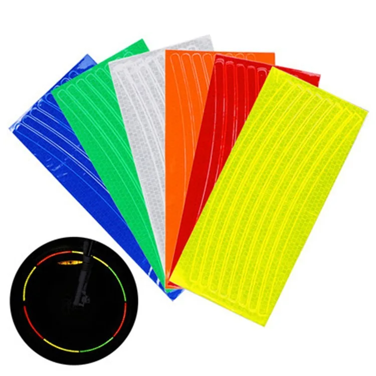 Best selling Glow in the dark safety equipment dead flying bicycle motorcycle wheel body reflective stickers for night riding