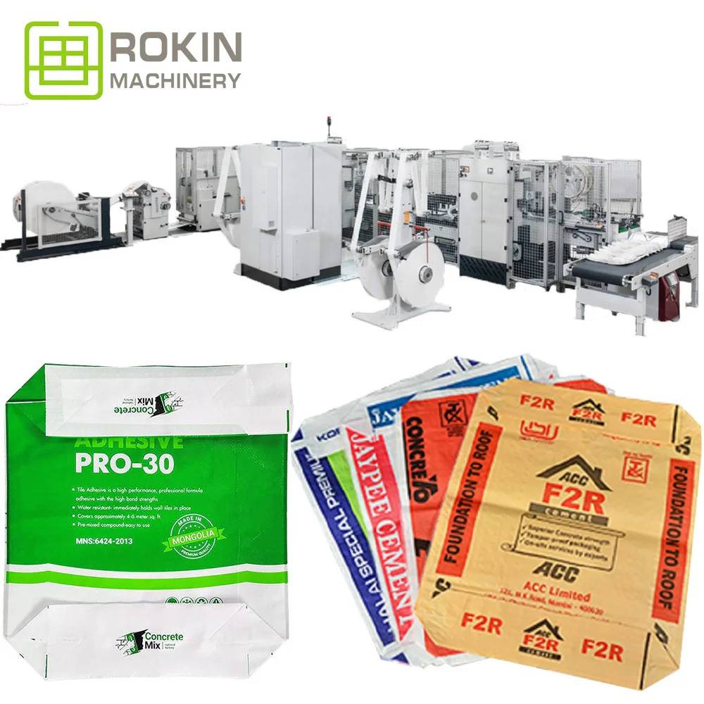 ROKIN BRAND Hot Sale Wholesale Custom 50kg Empty PP Woven Packaging Cement Bag Machine Suppliers PP Woven Valve Bag Machine