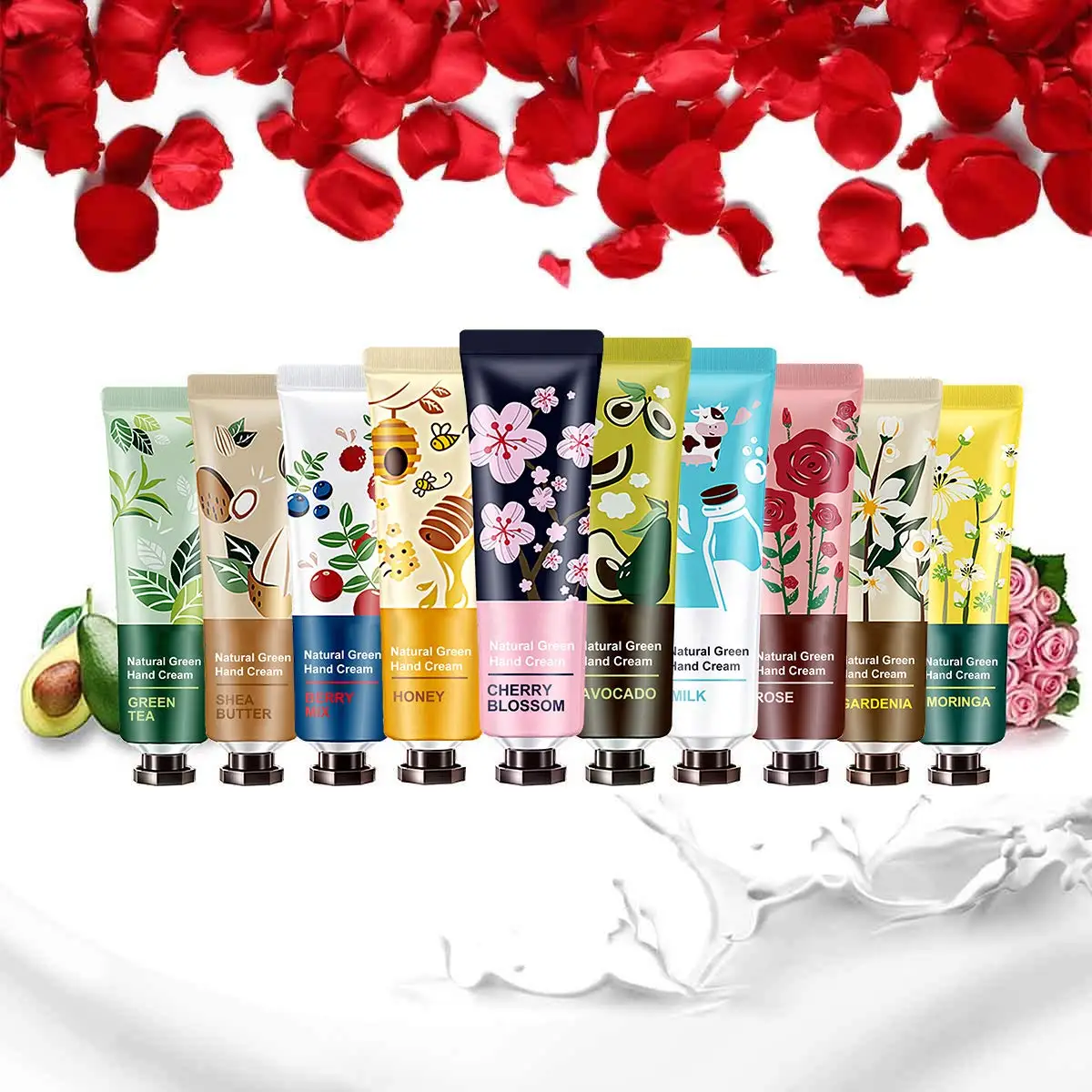 Private label wholesale lotion handcream gift set organic refreshments hand cream