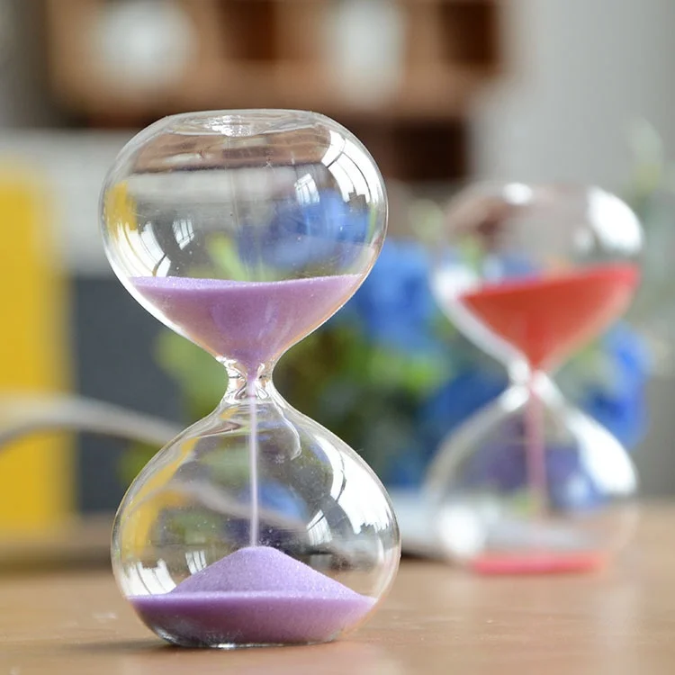 QIAOQI Hot Sale  3min 15min 30 min Custom LOGO Classic Sand Hourglass Sand Timer Colorful Hourglass