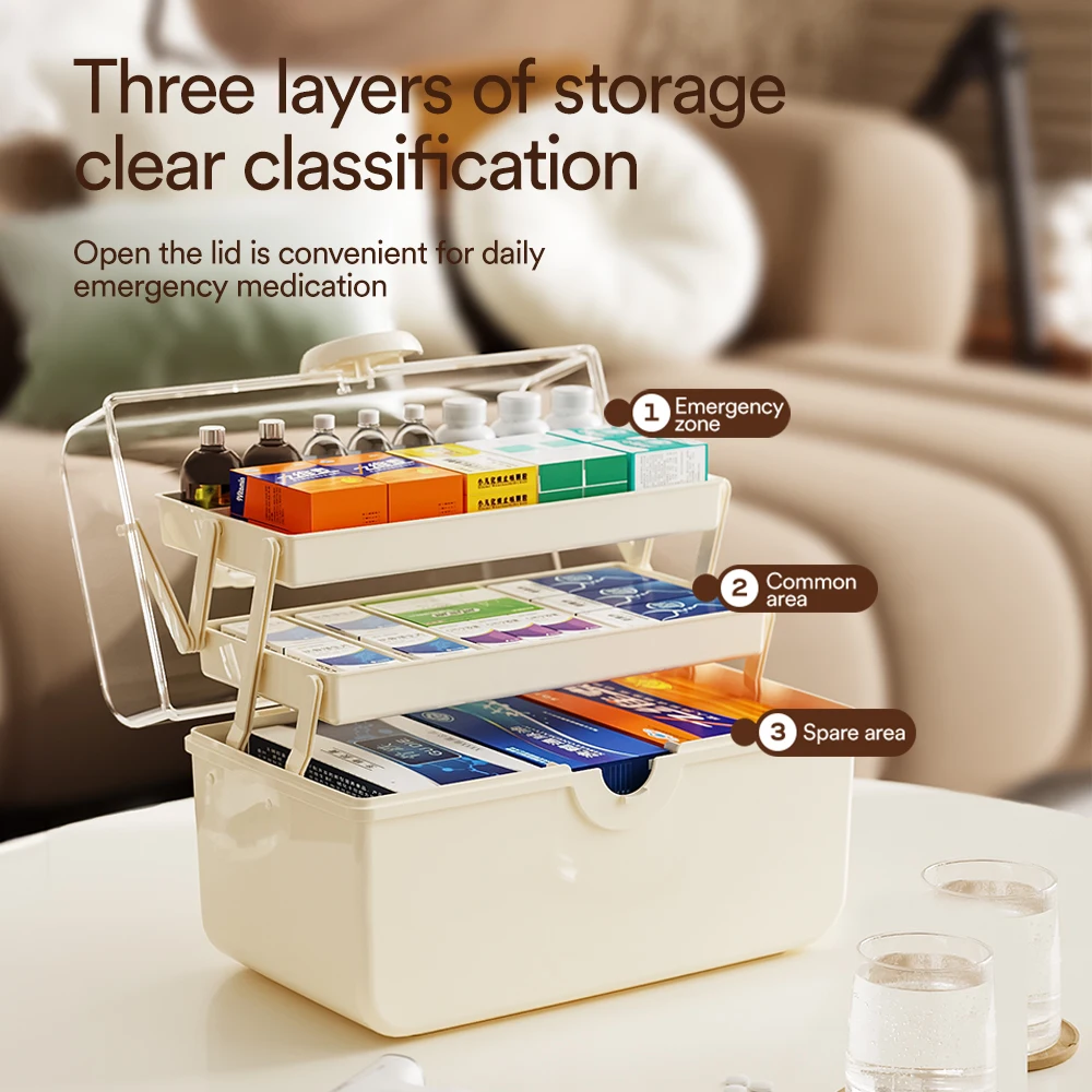 CHENGYAN Custom 180 Rotational Medication Storage Organizer Medicine Storage Containers Box Plastic Storage Boxes & Bins