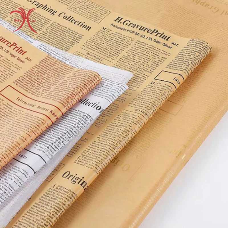 English Newspaper Waxy Sydney Paper Flower Bouquet Floral Wrapping Paper DIY Gift Flower Wrapping Paper for Flower Bouquet