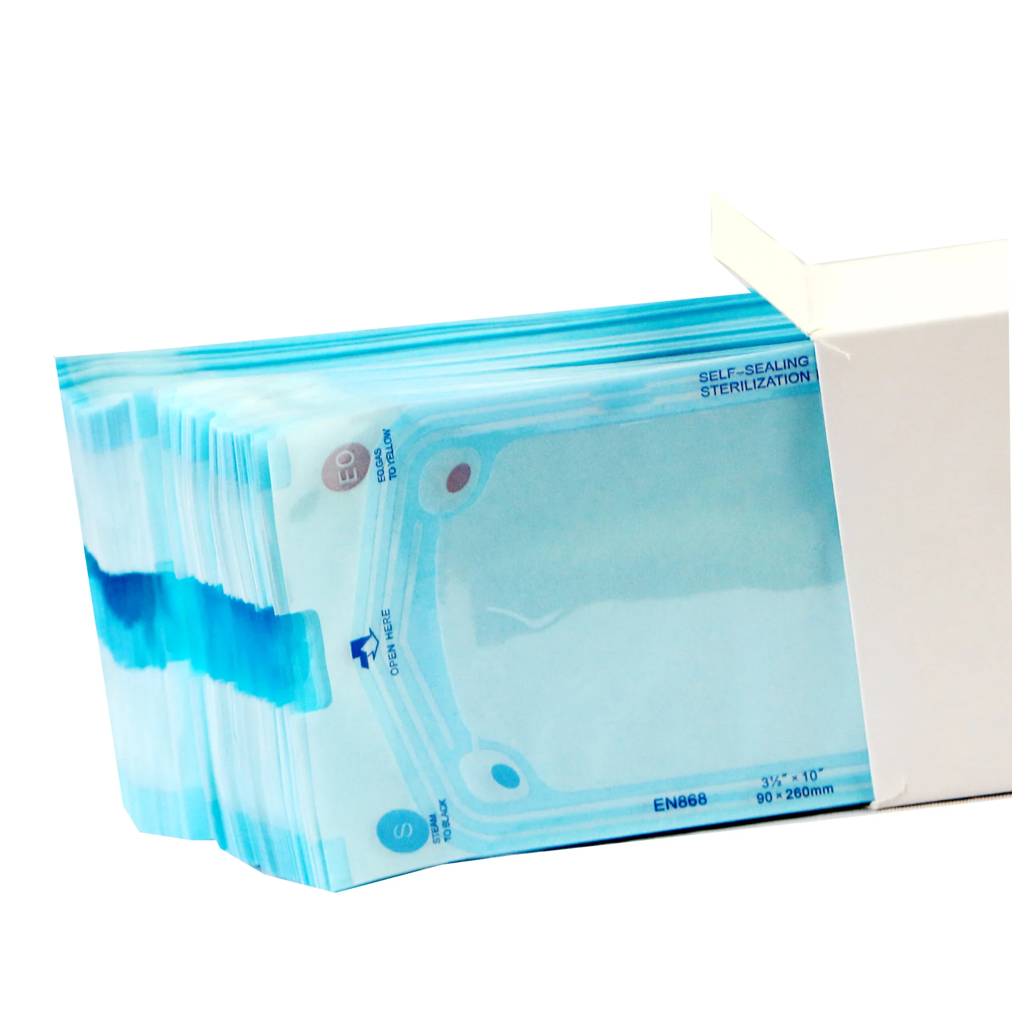 Dental Sterilization Self Sealing Transparent Medical Packaging Pouch