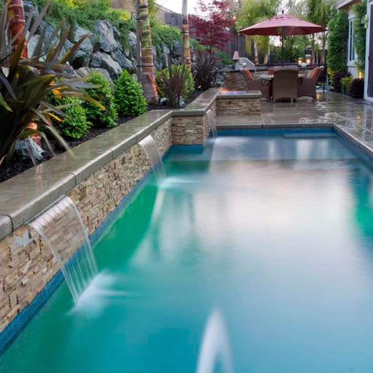 
Above Ground LED Control Waterfall Indoor Wall Cascade Waterfall Fountain For Water Pool 