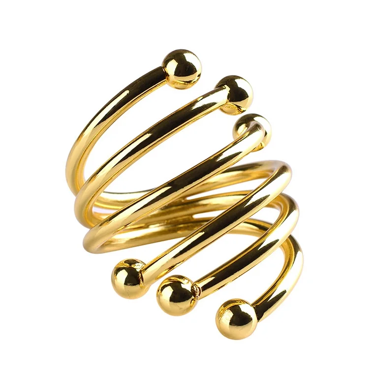 K & B European Light Luxury Kitchen Restaurant Wedding Gold Table Napkin Ring