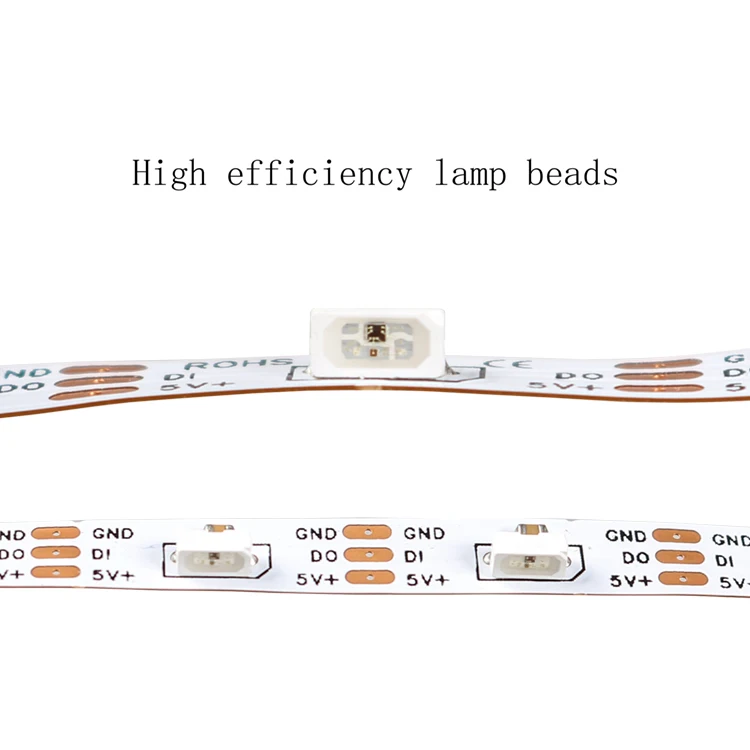 thin addressable rgb side emitting 5mm 60leds 60pixels sk6812 ws2812b smd4020 mini rgb led strip