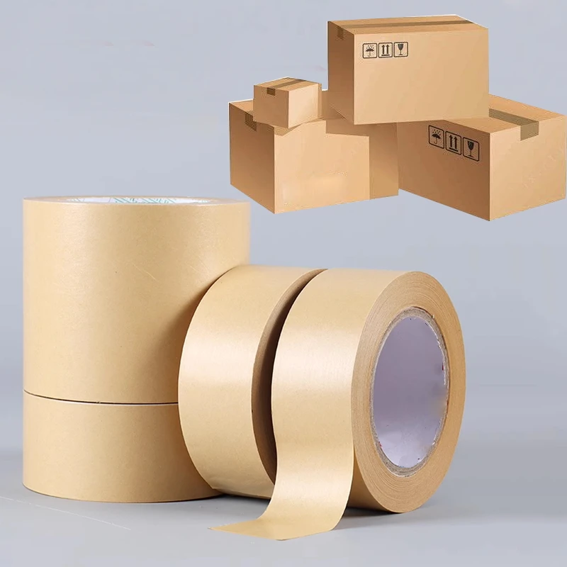 Kraft Paper Tape Natural Rubber biodegradable Kraft Paper Tape Adhesive Recycled Kraft Paper Tape