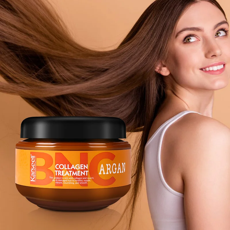 Custom Manufacturer 500ML Keratin Collagen Hair Mask Smooth Repair Treatment for Salon Hair Care