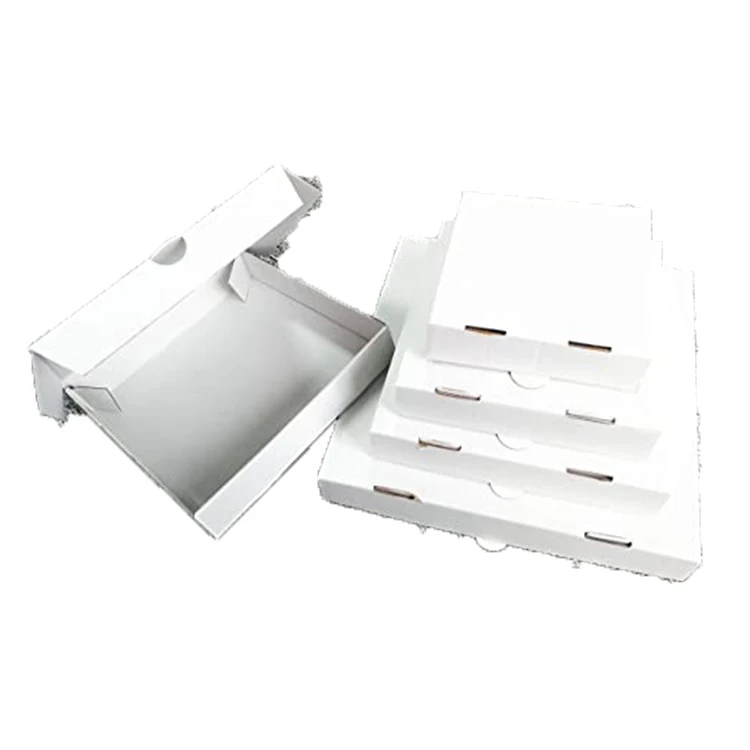 China manufacturer white pizza package carton supplier custom design printed corrugated paper box for cake and pizza