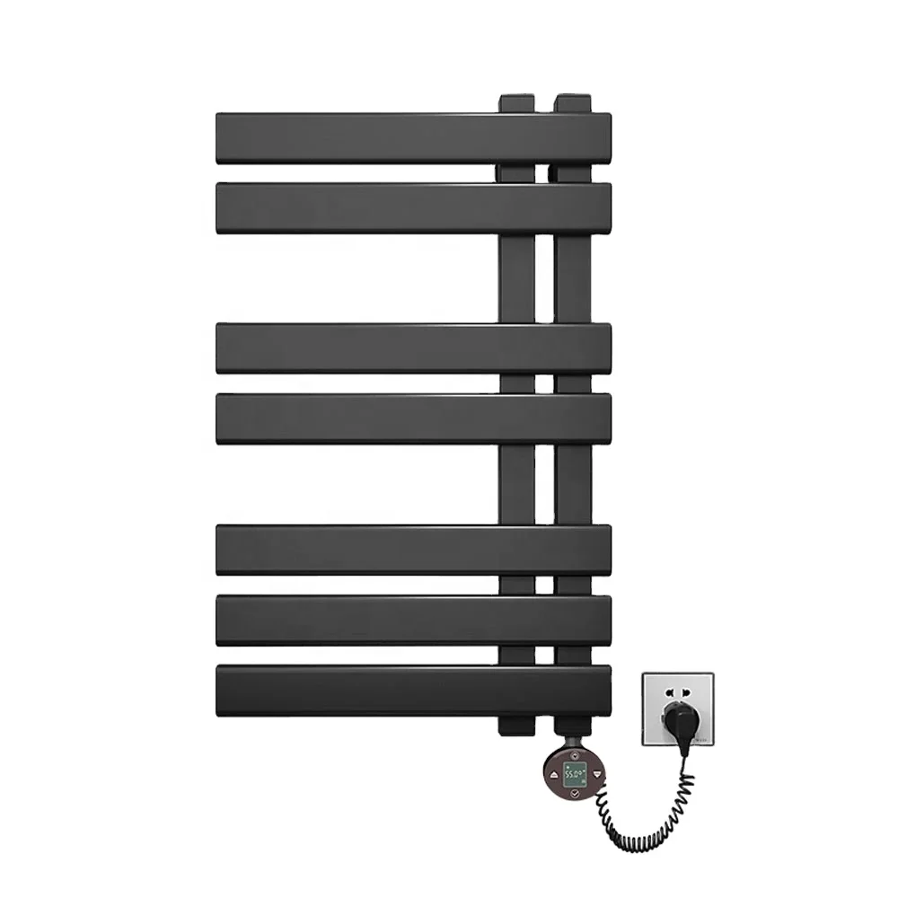 Electric Towel Rack with Thermostat Heating Hotel Bathroom Carbon Fiber Electric Heated Towel Rail SPA Towel Radiator Warmer