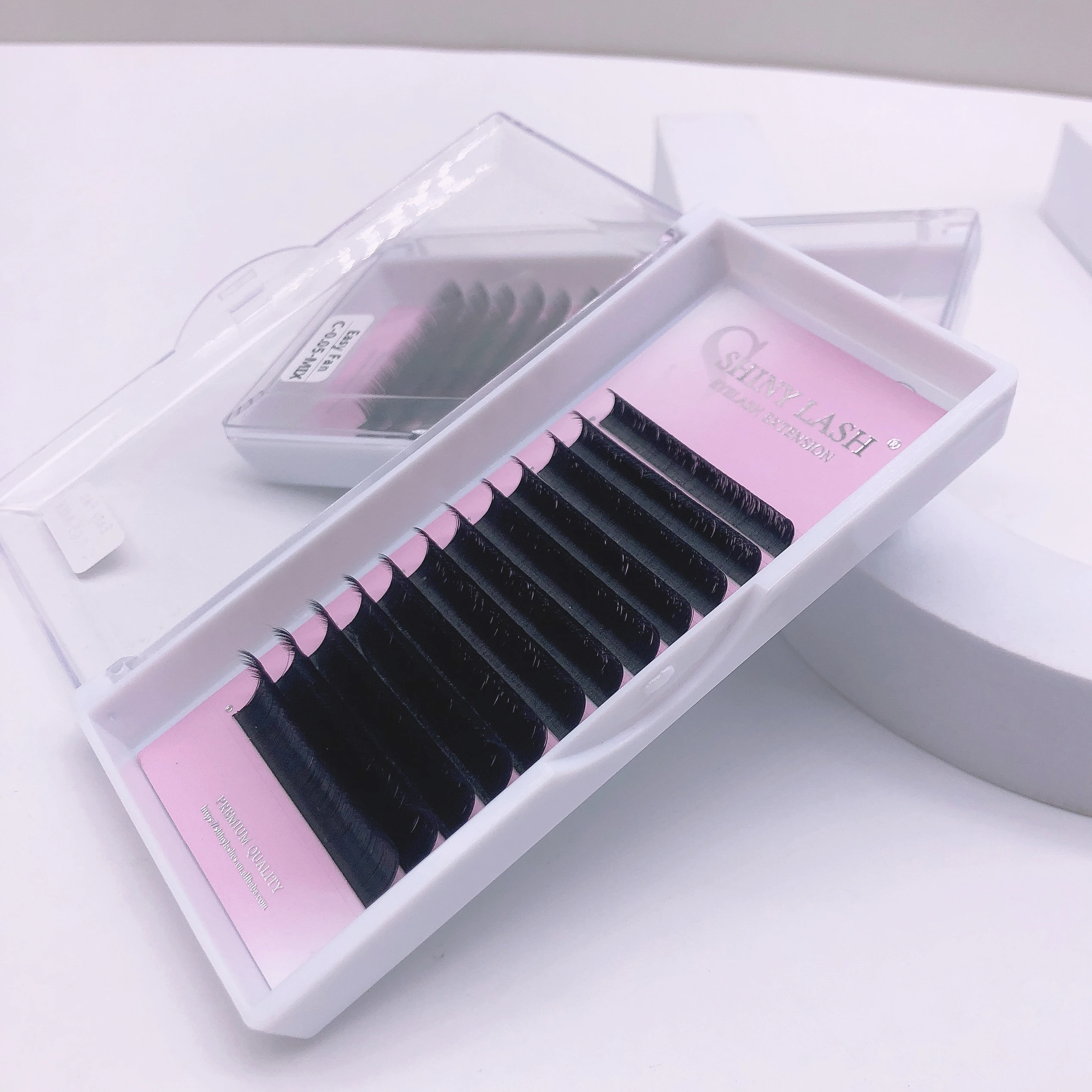 eyelash extension individual cashmere 0.07 C Curl volume lashes wholesale 8-15mm mix Matte Black 12 lines Lash Extensions Trays