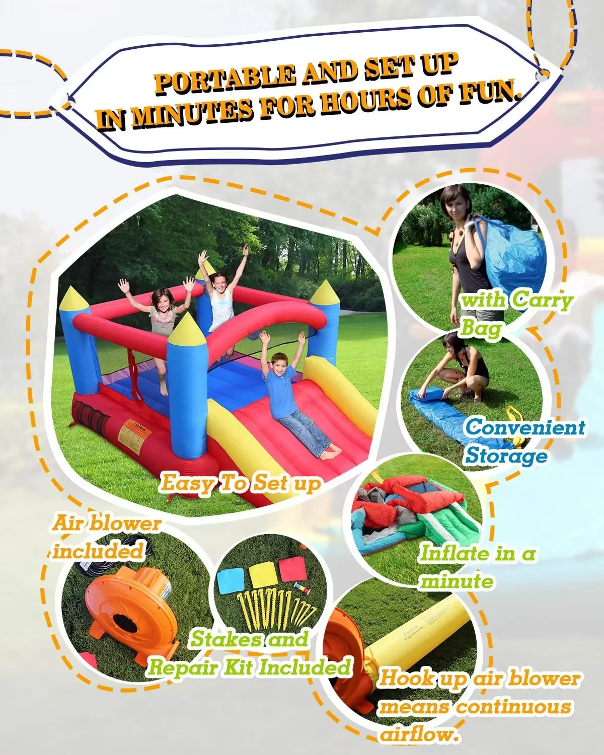 High Quality Customizable PVC Inflatable Jumping House Small Indoor Bouncy Castle Toys Jumping Fun Logo Sales Rentals