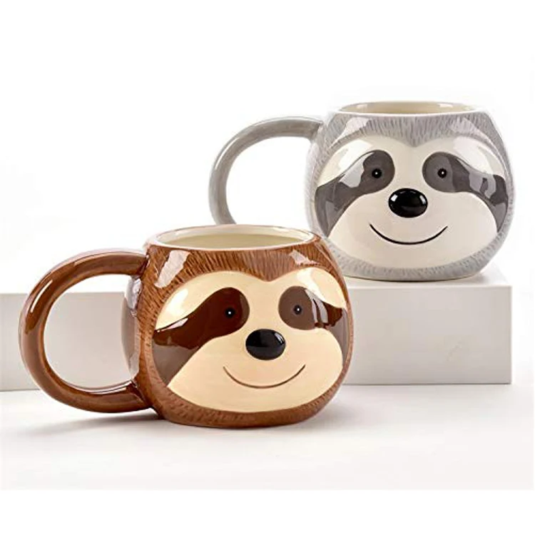 3D sloth coffee mugs