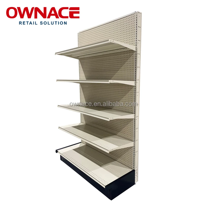 Multi Supermarket shelf high quality metal double single sided fixed rotary used gondola Heavy Duty Supermarket Shelves